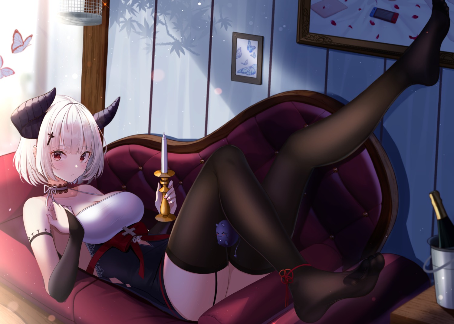 feet horns jayamon stockings thighhighs