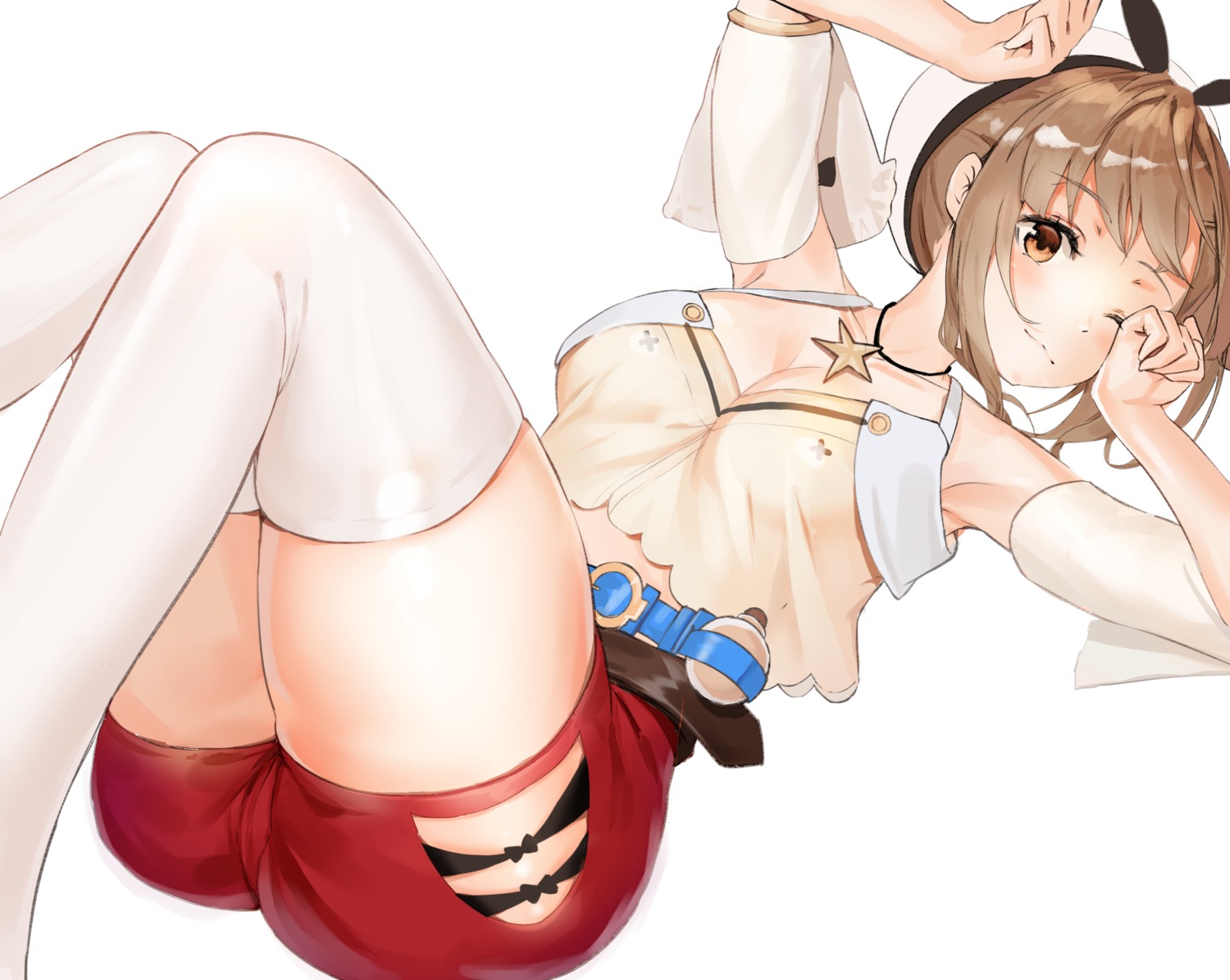 atelier atelier_ryza cleavage kian reisalin_stout thighhighs