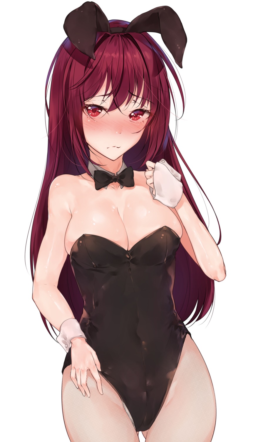 animal_ears bunny_ears bunny_girl cleavage fate/grand_order fishnets hplay pantyhose scathach_(fate/grand_order)