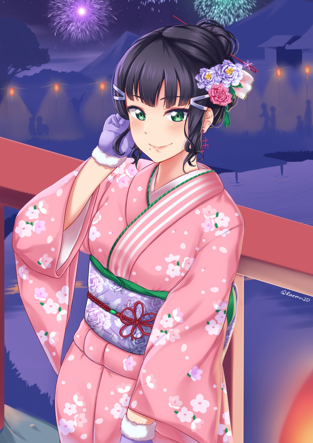 kimono kurosawa_dia love_live!_sunshine!! tagme