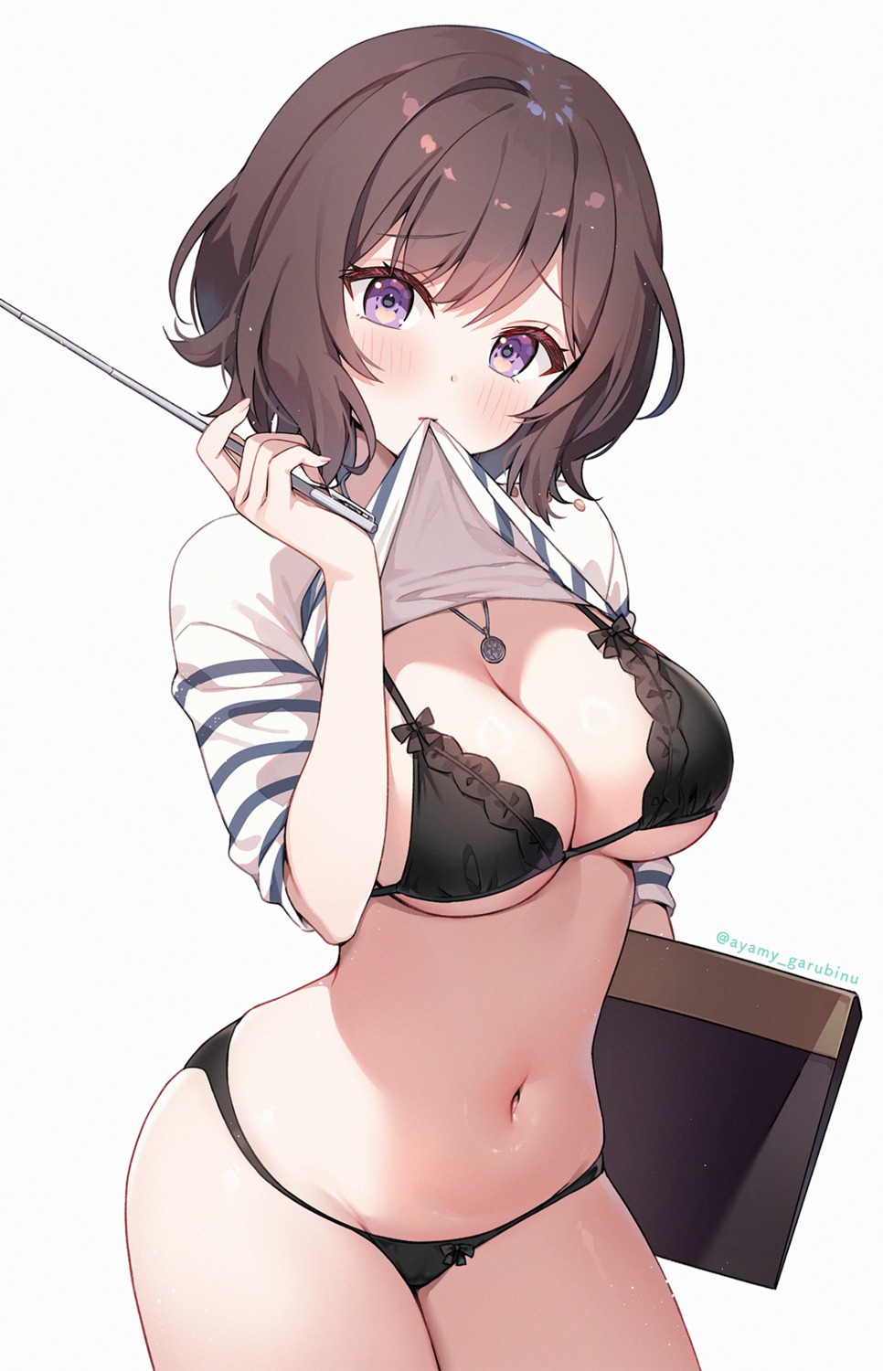 ayamy bra gakuen_idolm@ster neo_asari pantsu shirt_lift the_idolm@ster