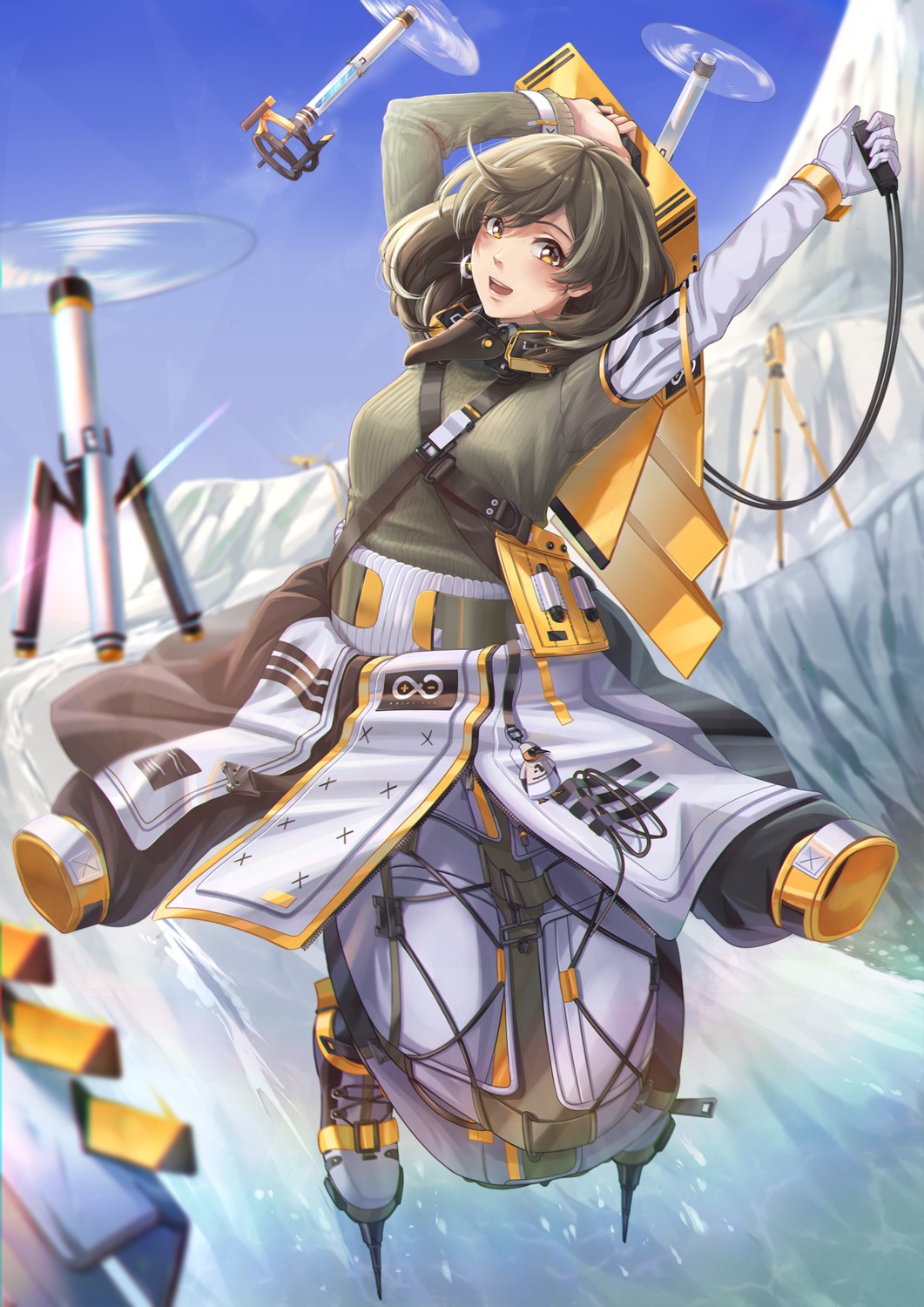 arknights bodysuit ice_skating magallan_(arknights) tagme