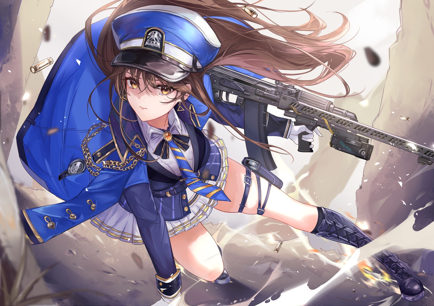 diesel_(nikke) garter gun nikke_the_goddess_of_victory uniform vardan