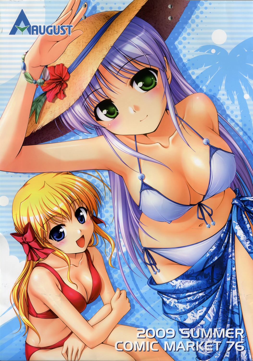 august bekkankou bikini cleavage crossover feena_fam_earthlight fortune_arterial sendou_erika swimsuits yoake_mae_yori_ruriiro_na