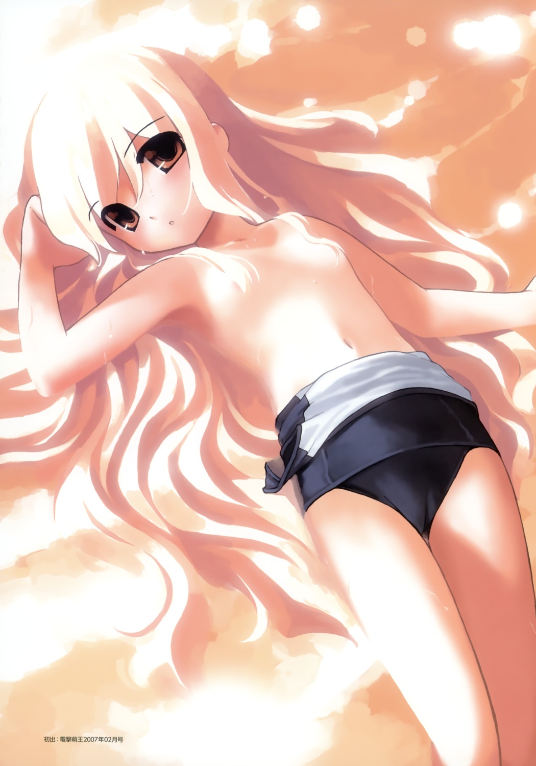 areola cameltoe jiji loli school_swimsuit swimsuits tan_lines topless undressing wet