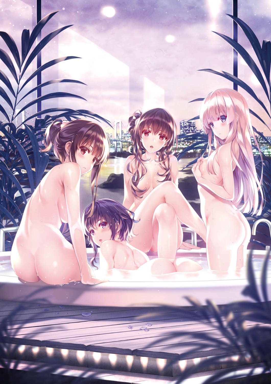 ass bathing breast_hold hyoudou_michiru jpeg_artifacts kasumigaoka_utaha katou_megumi misaki_kurehito naked saenai_heroine_no_sodatekata sawamura_spencer_eriri wet