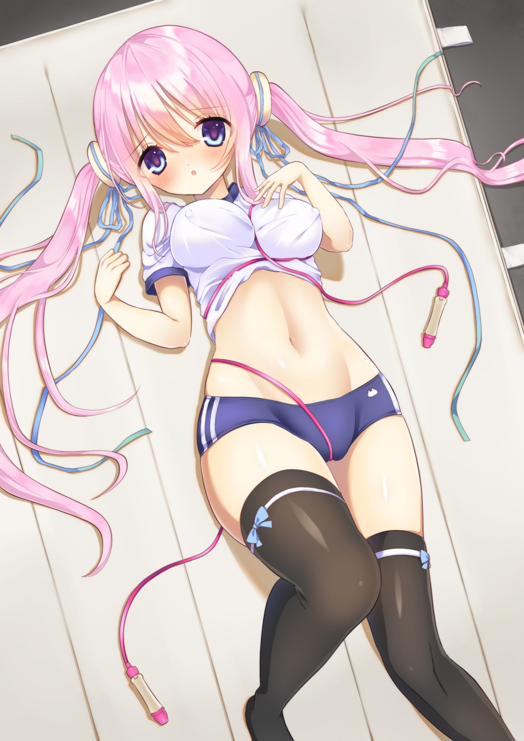 buruma erect_nipples garter gym_uniform shirt_lift tagme thighhighs