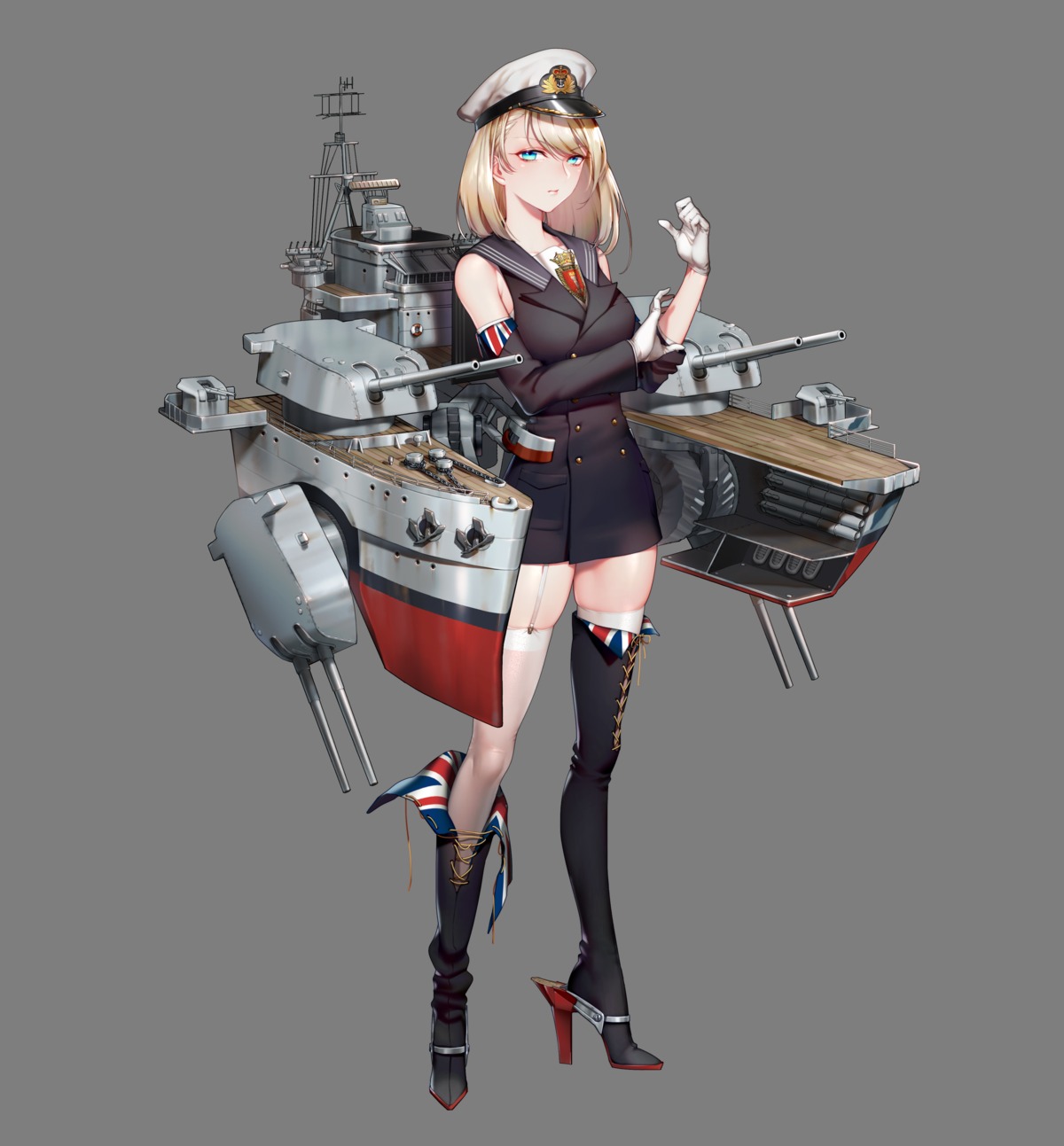 battleship_girl heels quuni stockings thighhighs transparent_png uniform