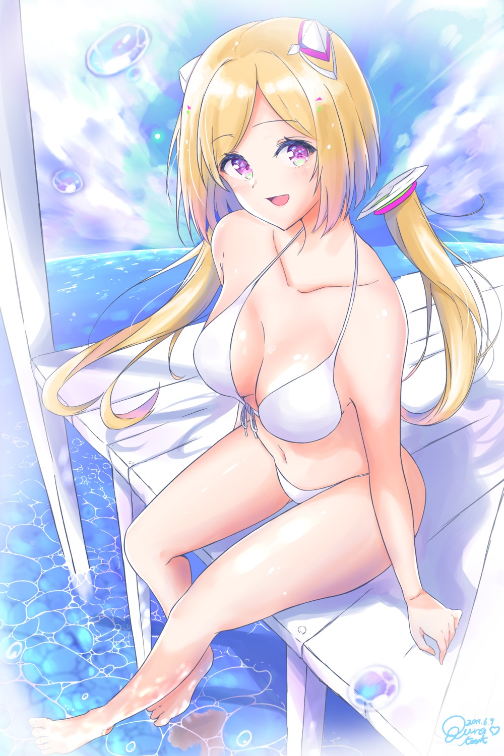 aki_rosenthal bikini hololive ogura_toast swimsuits