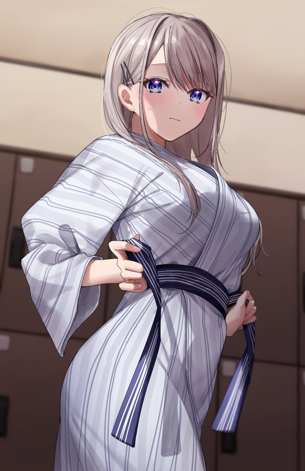 chigusa_minori saotome_shino_(shino_to_ren) shino_to_ren undressing yukata