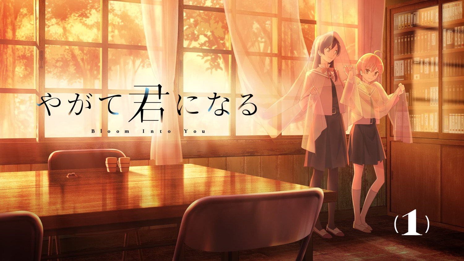 gohda_hiroaki koito_yuu landscape nanami_touko seifuku wallpaper yagate_kimi_ni_naru yuri