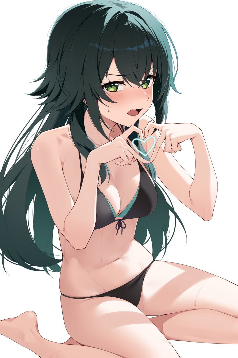 bikini gakuen_idolm@ster kuen_(kuennn12) swimsuits the_idolm@ster tsukimura_temari wet