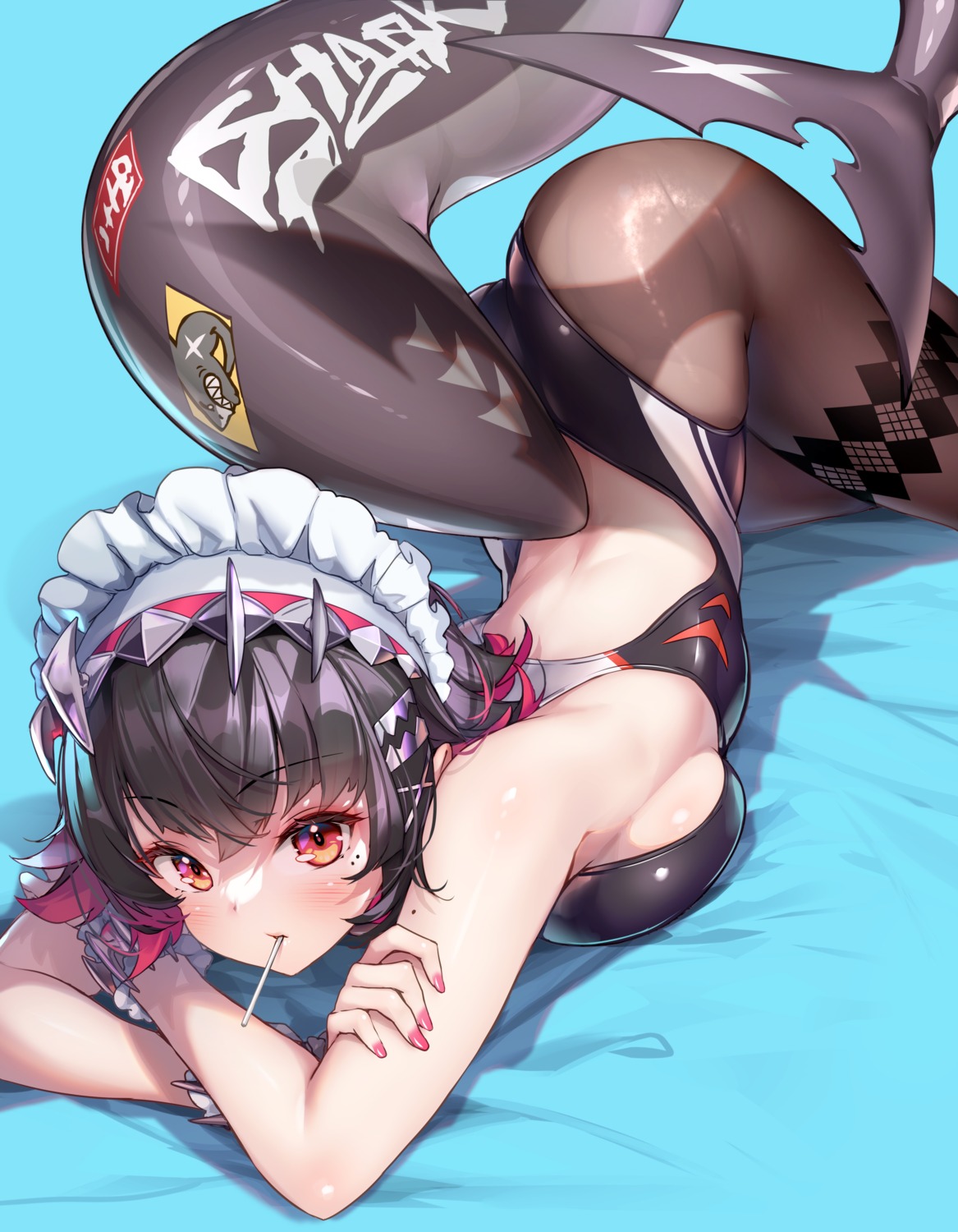 ellen_joe hong_(white_spider) maid pantyhose swimsuits tail zenless_zone_zero