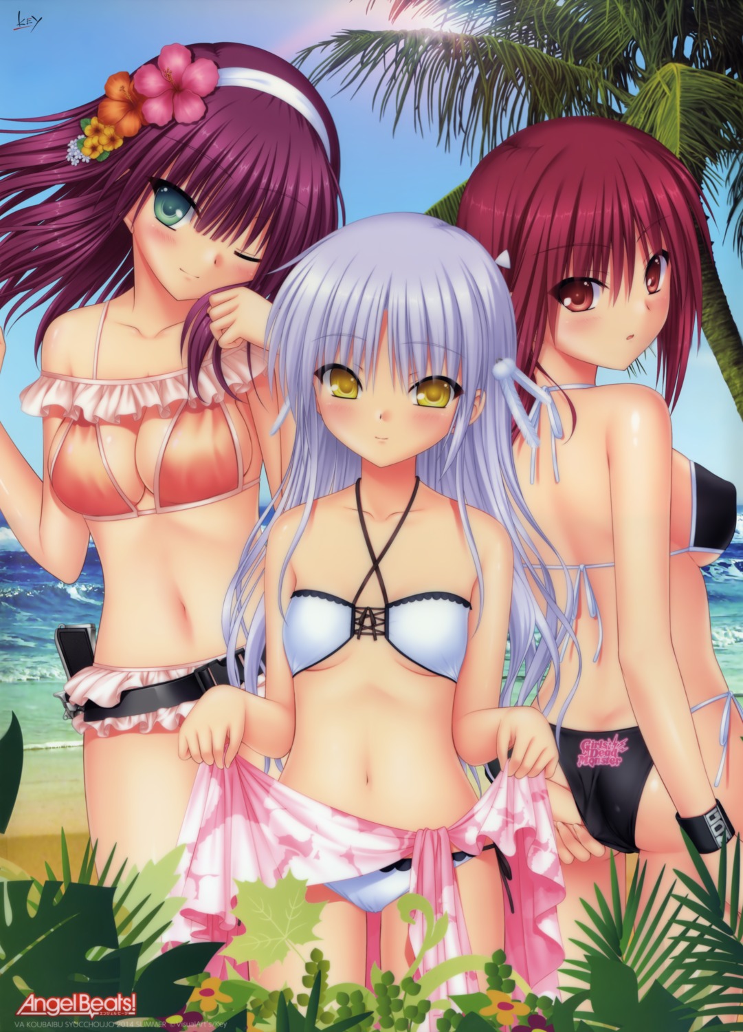 angel_beats! ass bikini cleavage erect_nipples iwasawa key na-ga swimsuits tenshi underboob yurippe