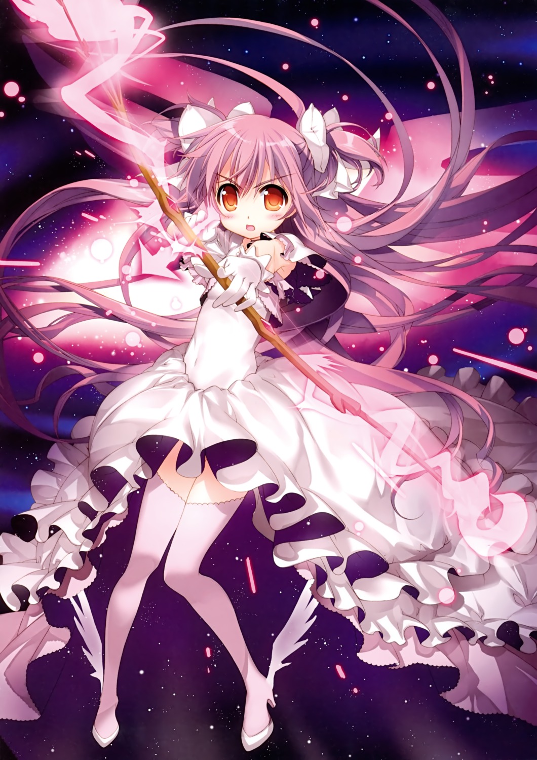 fujima_takuya kaname_madoka mahou_shoujo_madoka_magica thighhighs ultimate_madoka weapon