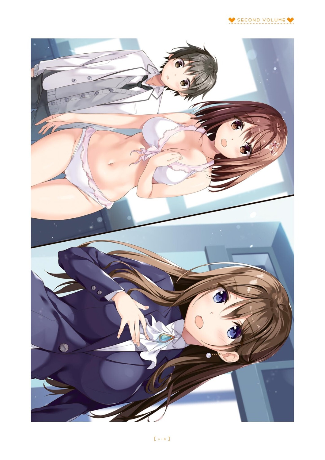 amanashi_nui bikini boku_no_kanojo_sensei breast_hold business_suit cameltoe fujiki_maka oryou saigi_makoto seifuku sweater swimsuits