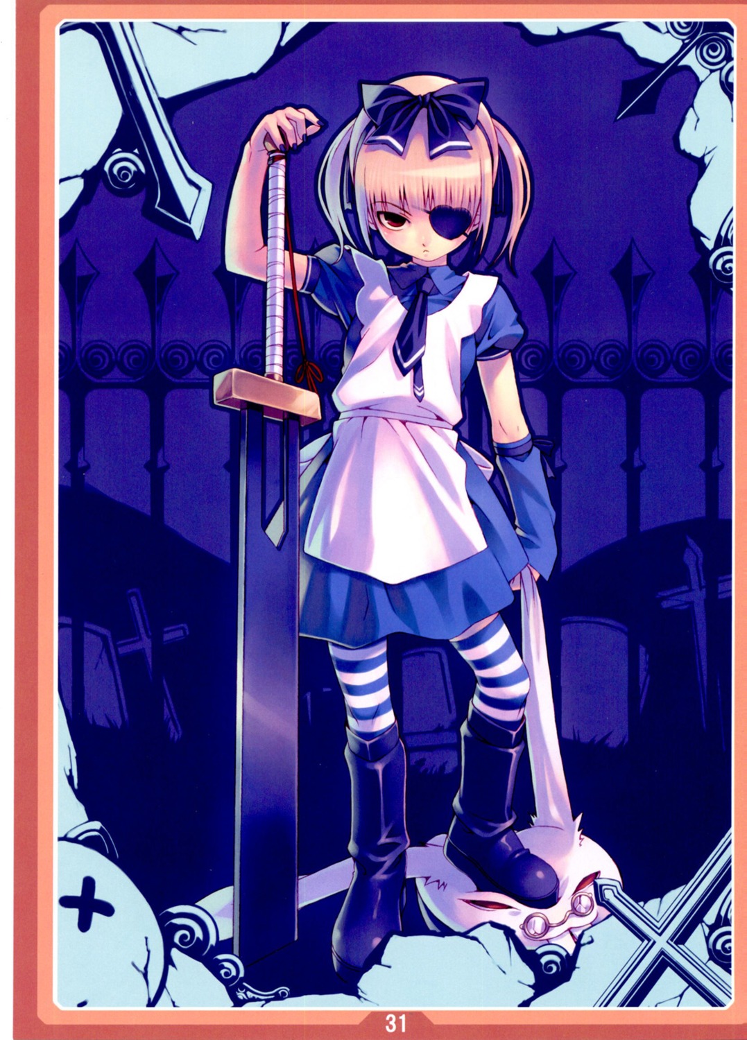 alice alice_in_wonderland eyepatch gothic_lolita lolita_fashion sword tasaka_shinnosuke