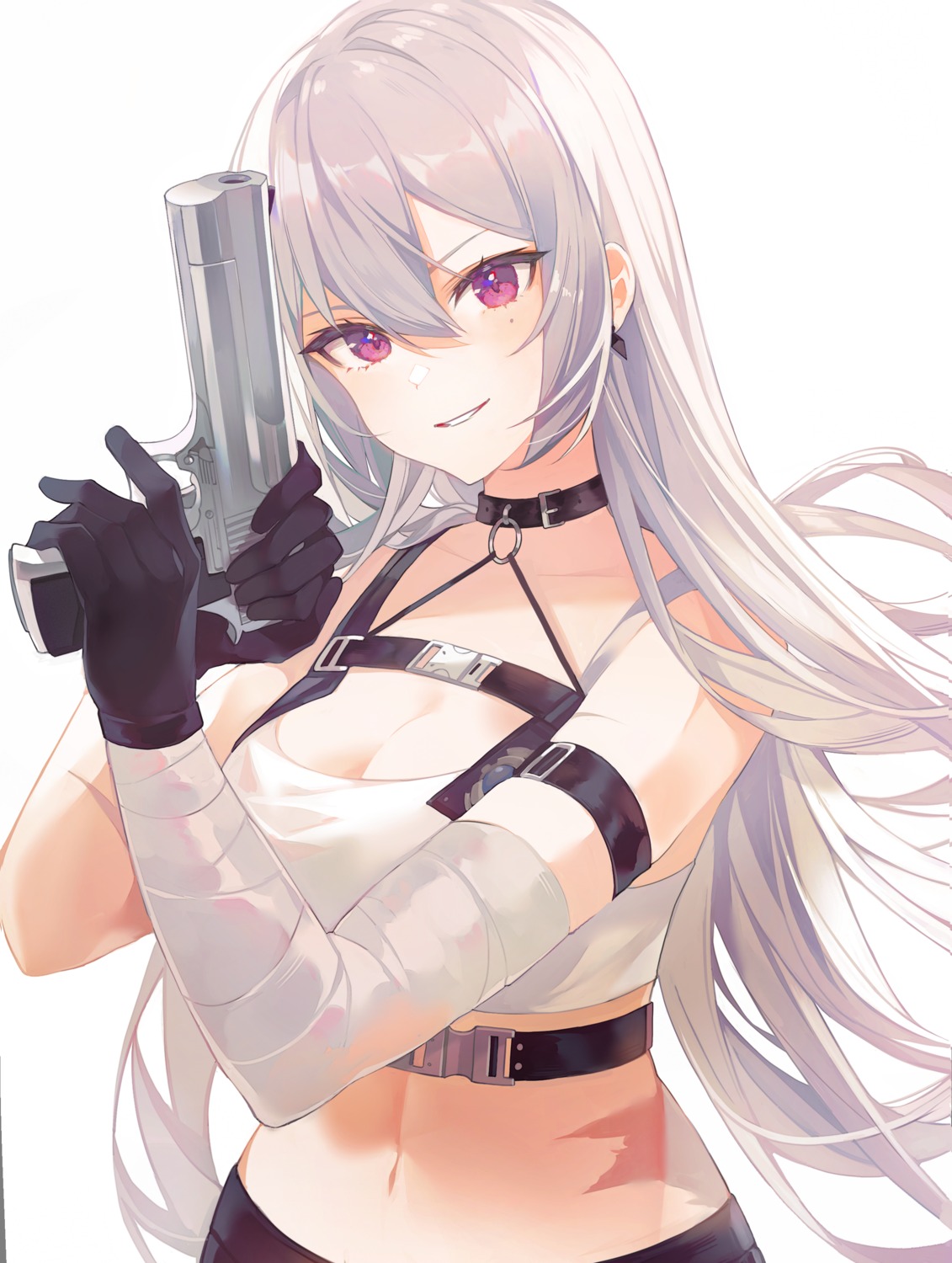 azur_lane bandages cleavage gun saibe sovetskaya_rossiya_(azur_lane)