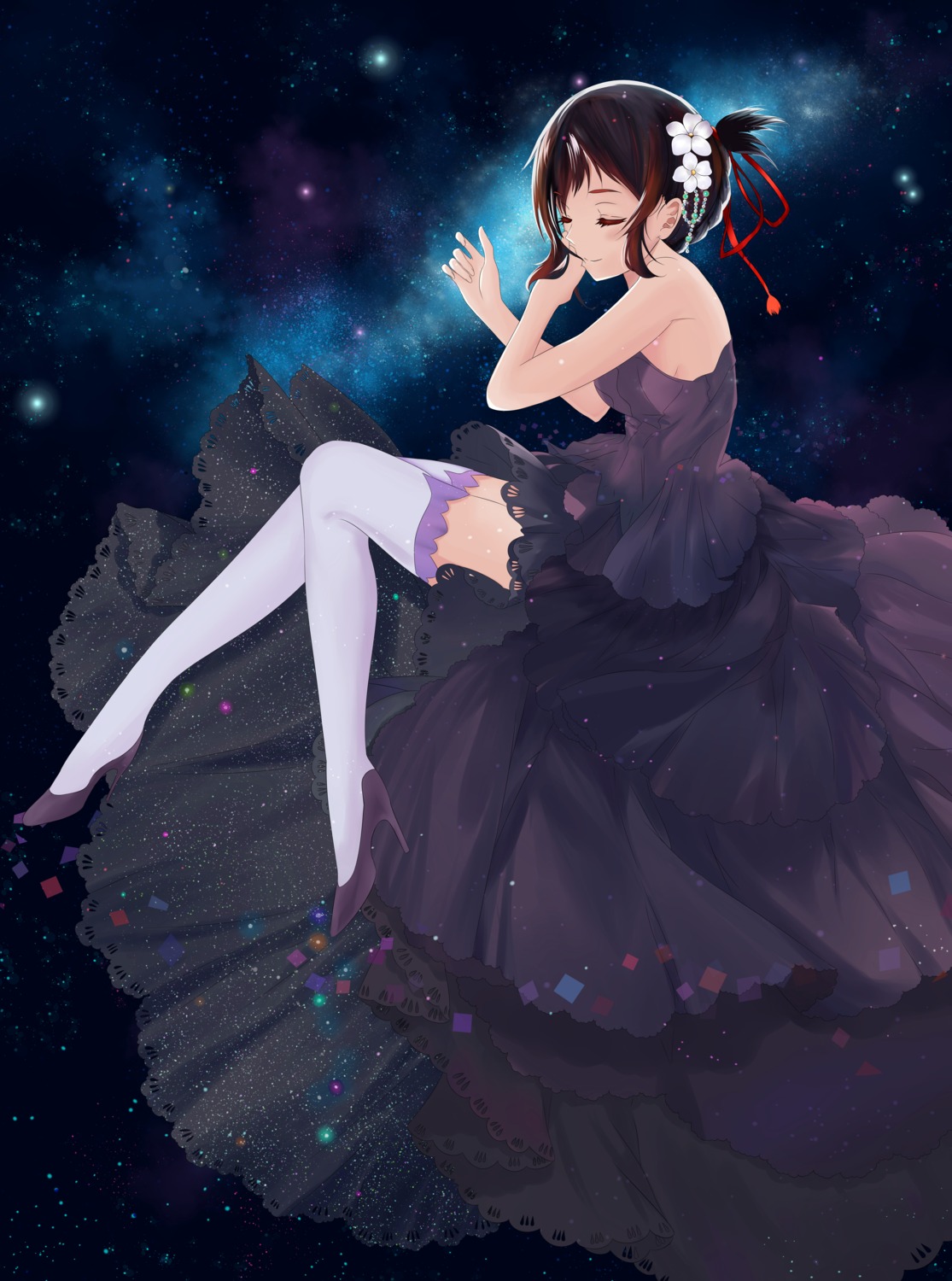 dress heels kimi_no_na_wa. miyamizu_mitsuha spidey94 thighhighs