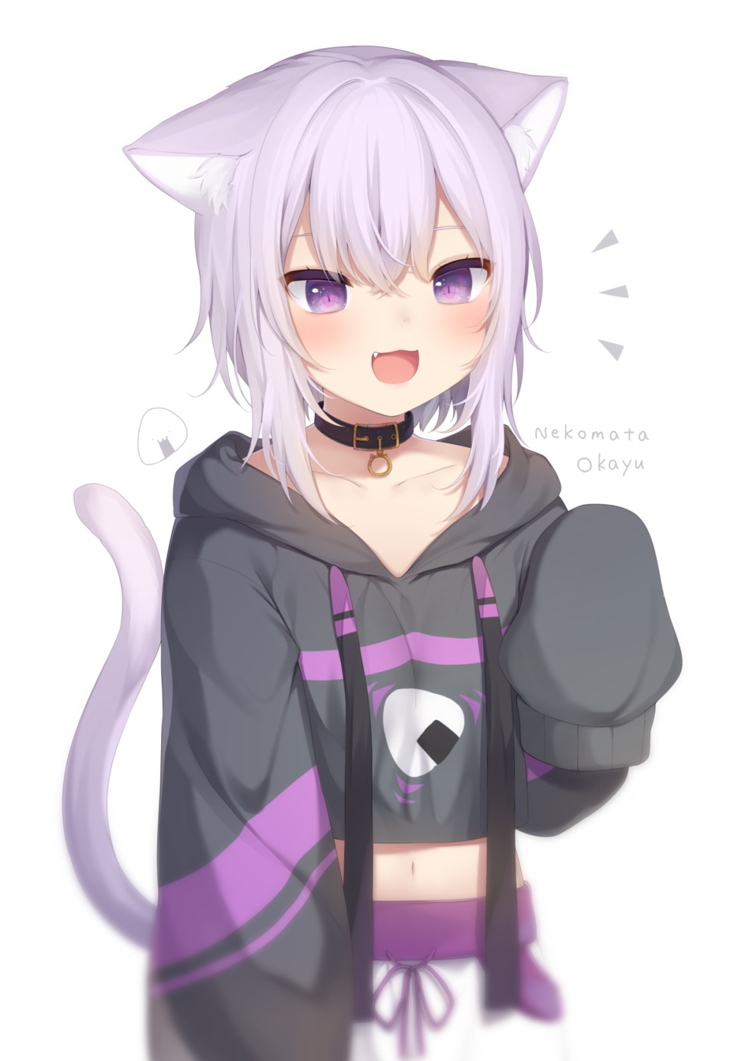 amashiro_natsuki animal_ears hololive hololive_gamers nekomata_okayu nekomimi tail