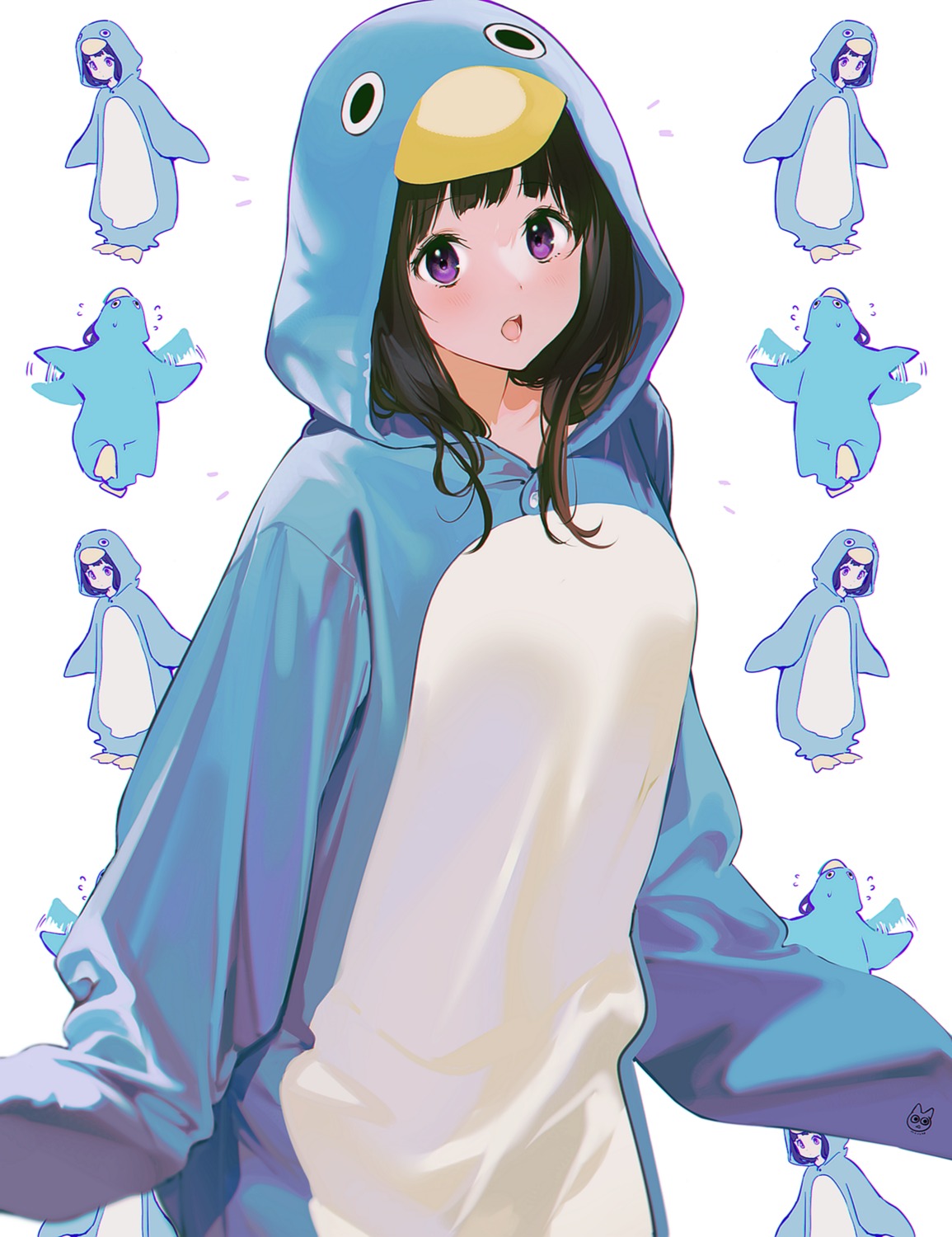 chitanda_eru hyouka mery_(yangmalgage) pajama penguin