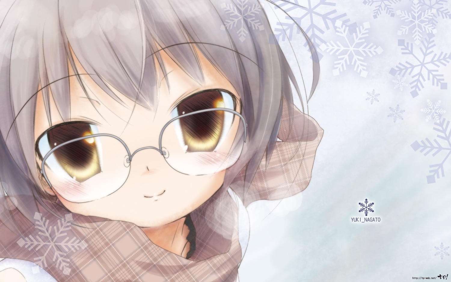 hirose_madoka megane nagato_yuki suzumiya_haruhi_no_yuuutsu wallpaper