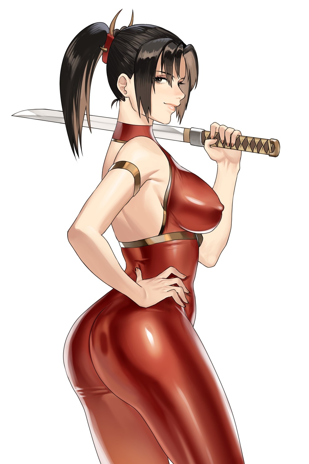 ass bodysuit erect_nipples hanny_(uirusu_chan) no_bra soul_calibur sword taki