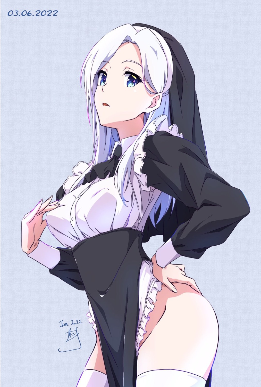 nii_manabu nun thighhighs