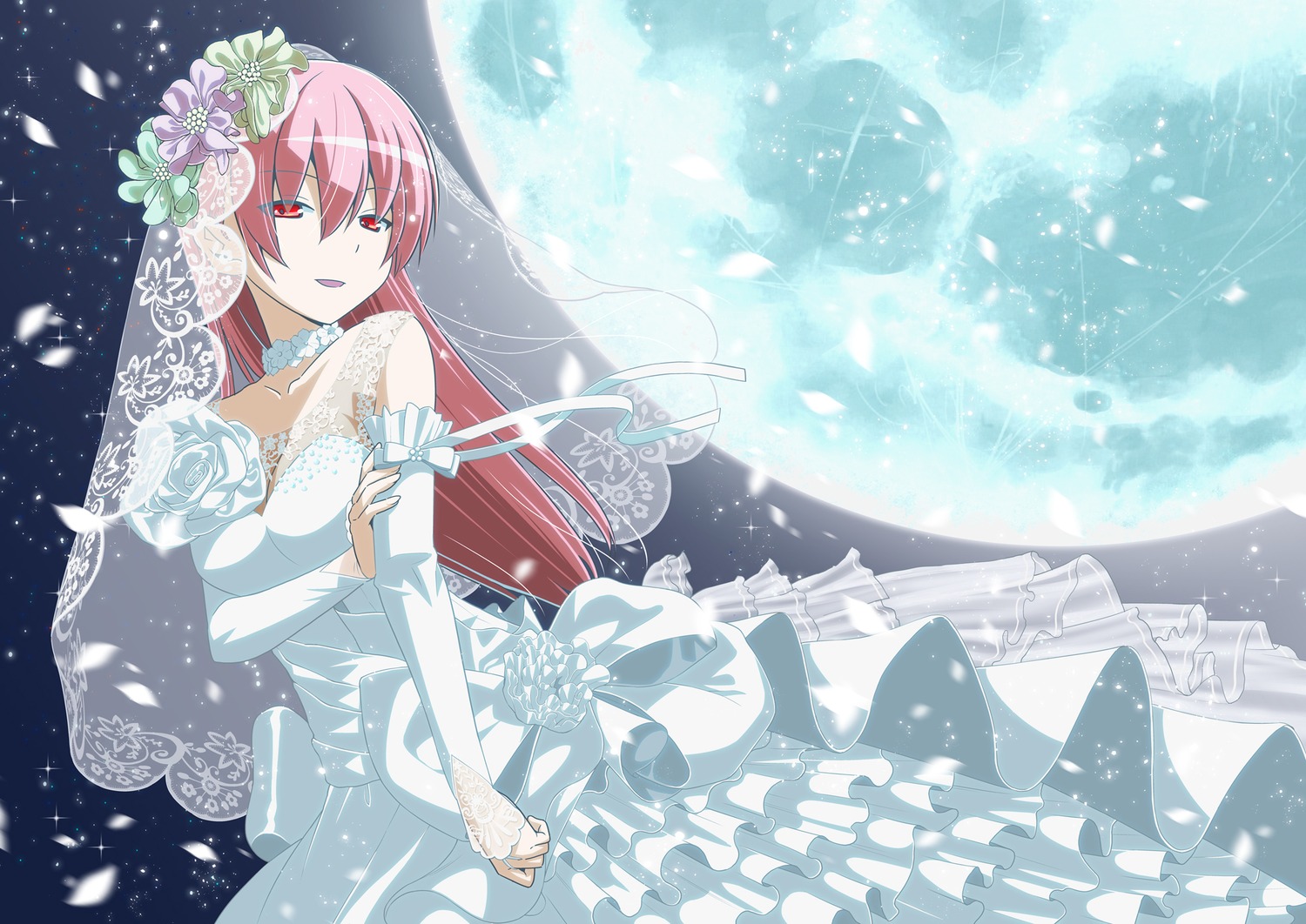 dress hata_kenjirou tonikaku_kawaii wedding_dress yuzaki_tsukasa