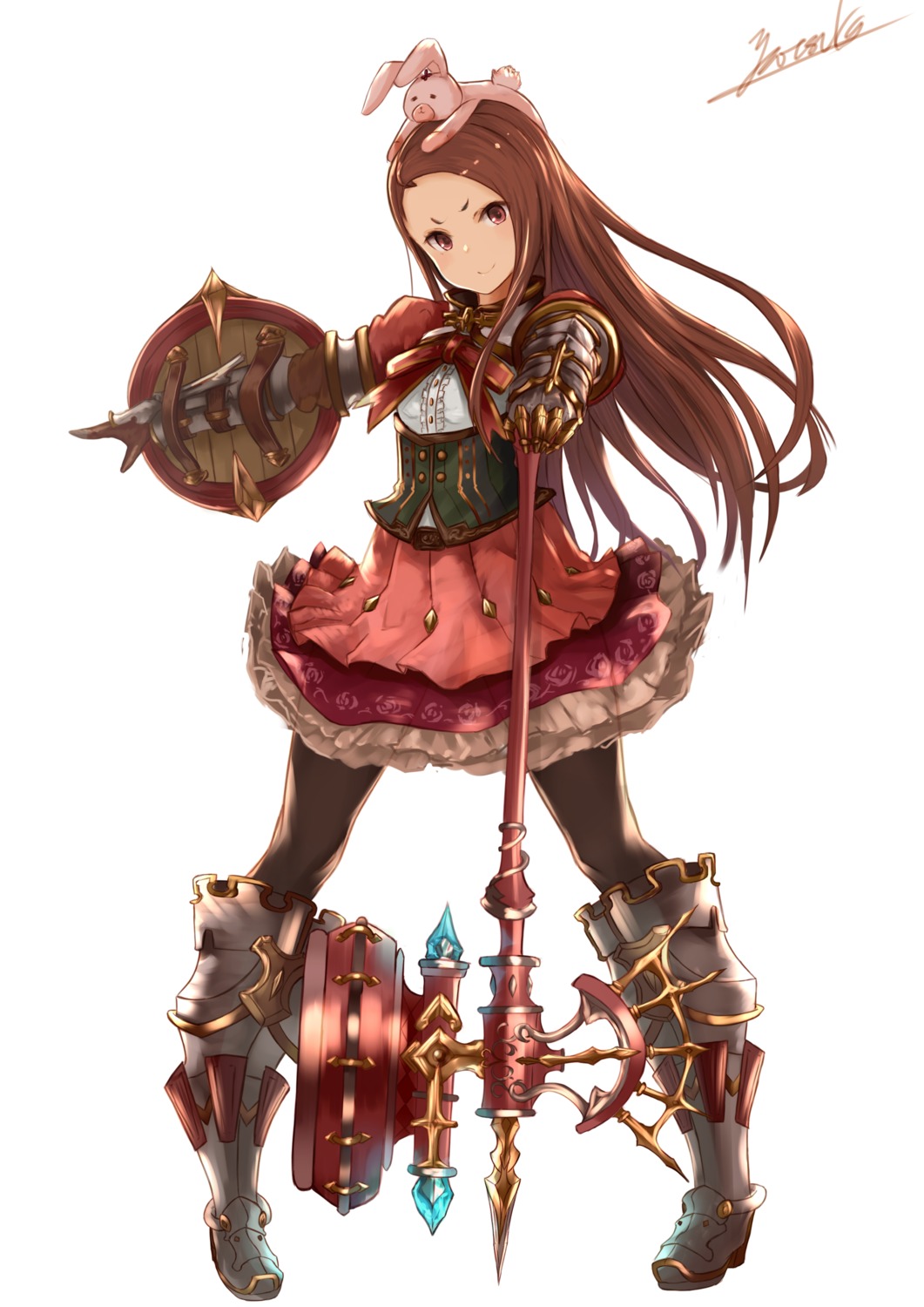 armor granblue_fantasy heels minase_iori pantyhose the_idolm@ster weapon yatsuka_(846)