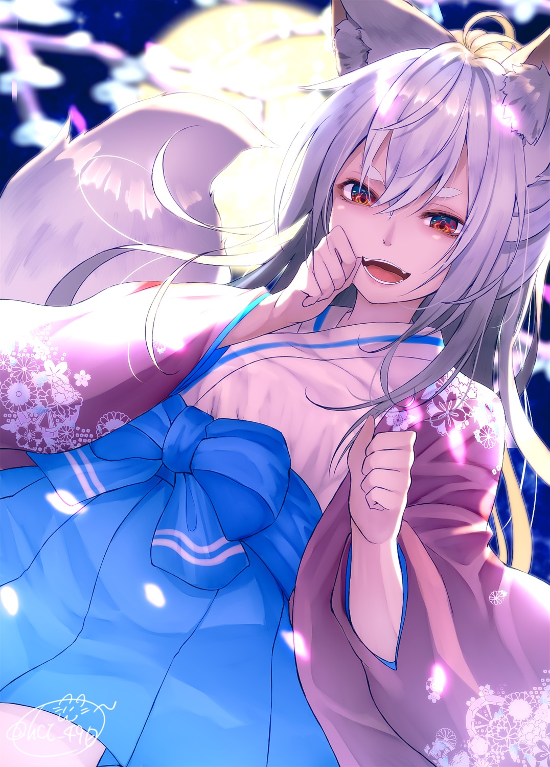 animal_ears chita_(ketchup) japanese_clothes kitsune tail