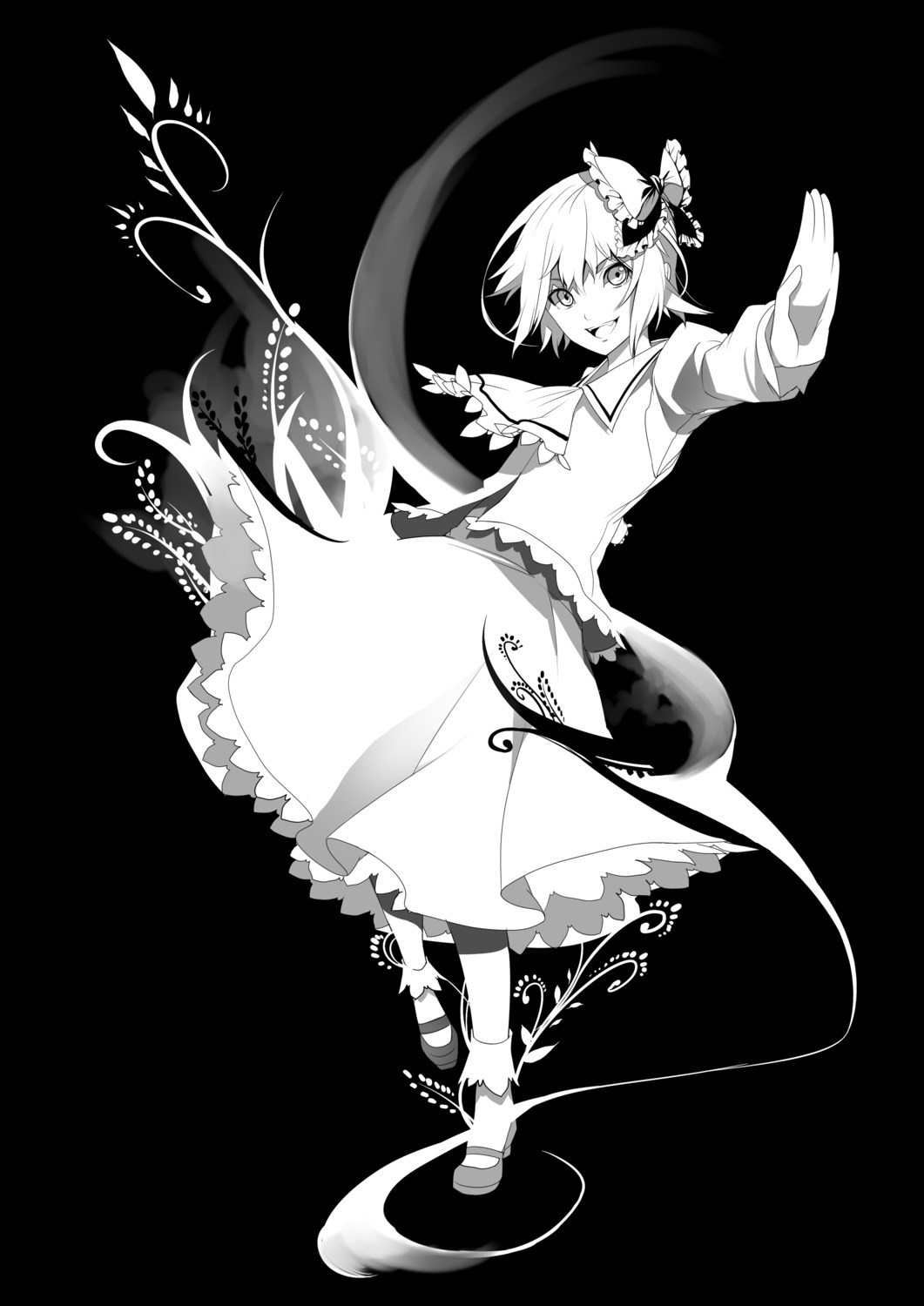 monochrome rumia touhou tsukimoto_aoi