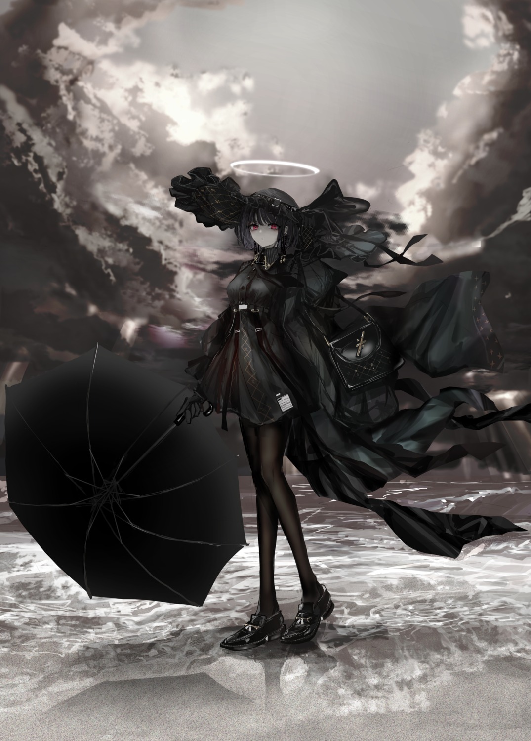 lolita_fashion naruwe pantyhose umbrella