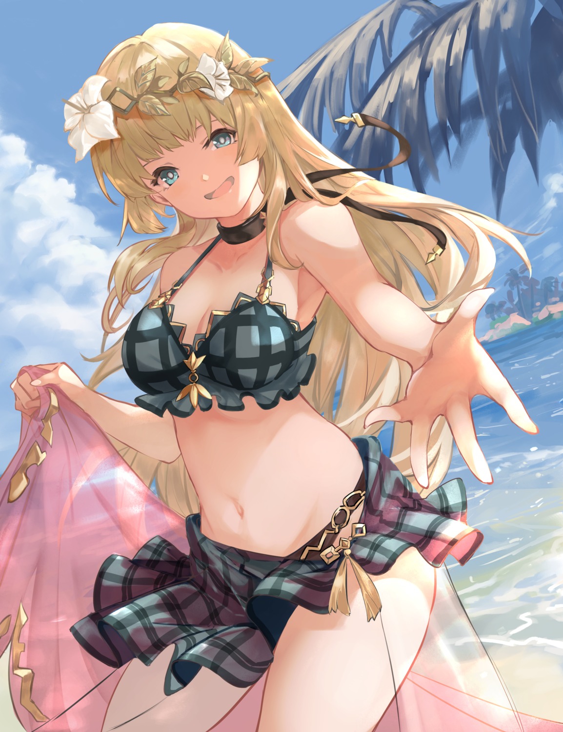 bikini cleavage granblue_fantasy nos see_through skirt_lift swimsuits