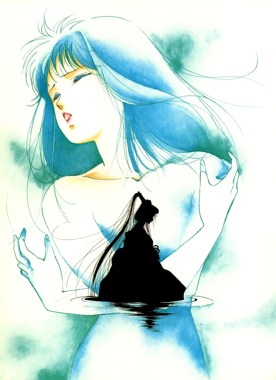 kakinouchi_narumi naked vampire_princess_miyu watercolor yui_(miyu)