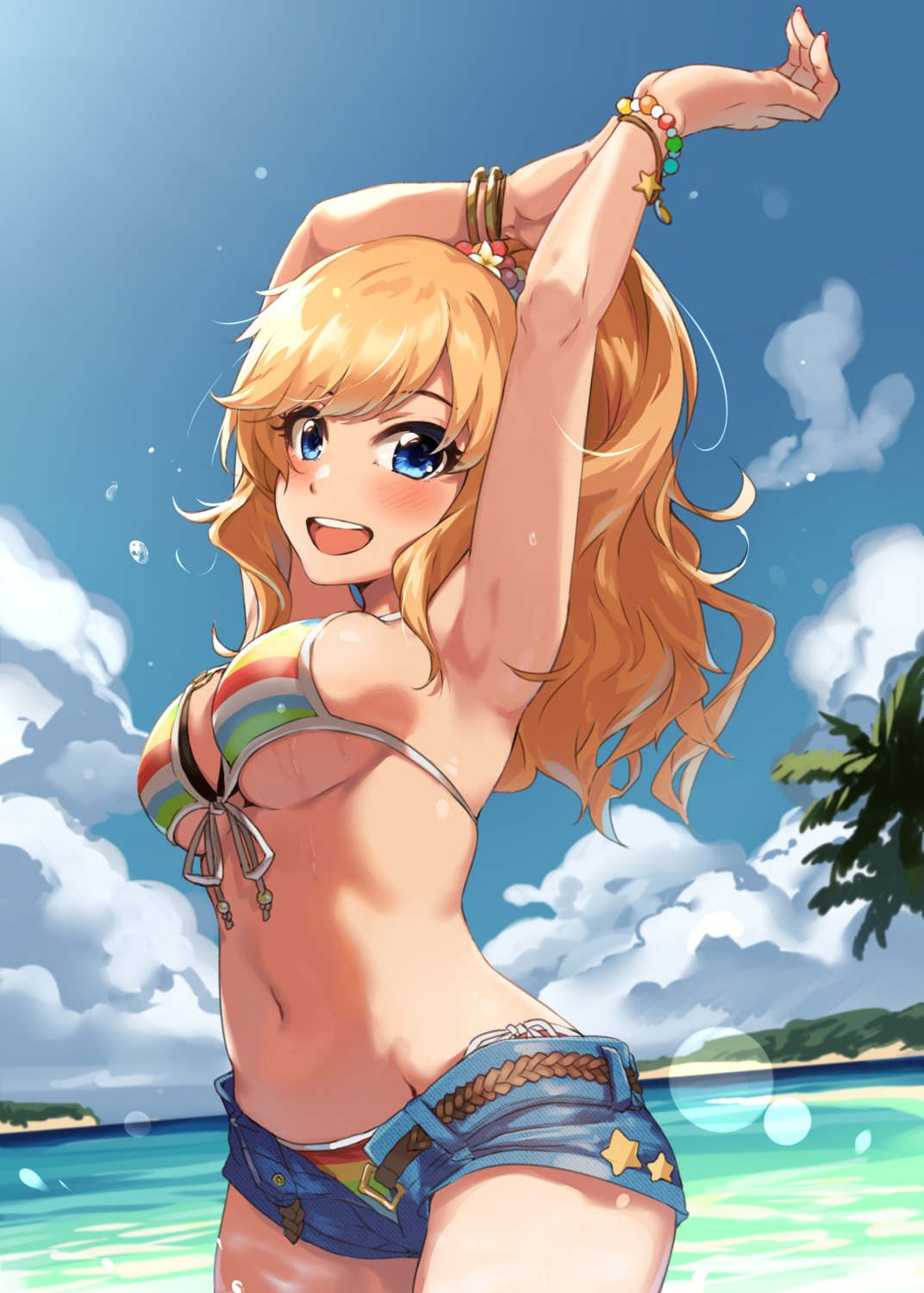 bikini cleavage kurokin ootsuki_yui swimsuits the_idolm@ster the_idolm@ster_cinderella_girls underboob