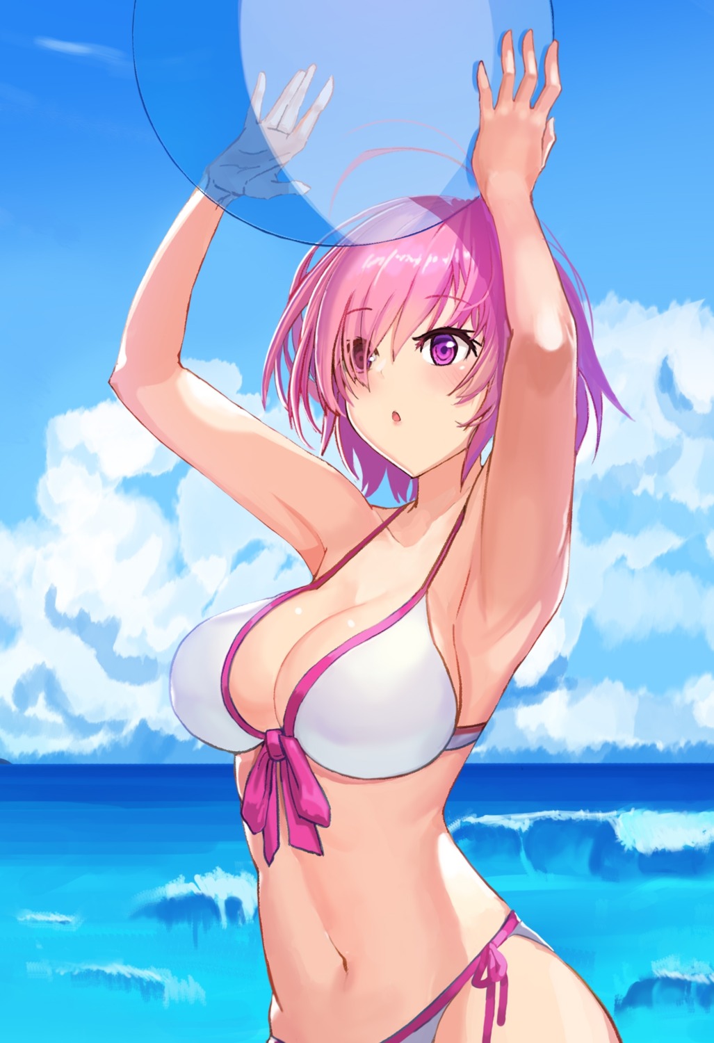 bikini cleavage fate/grand_order karrzenic mash_kyrielight swimsuits