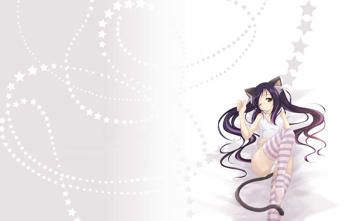 animal_ears k-on! nakano_azusa nekomimi wallpaper yumesato_makura