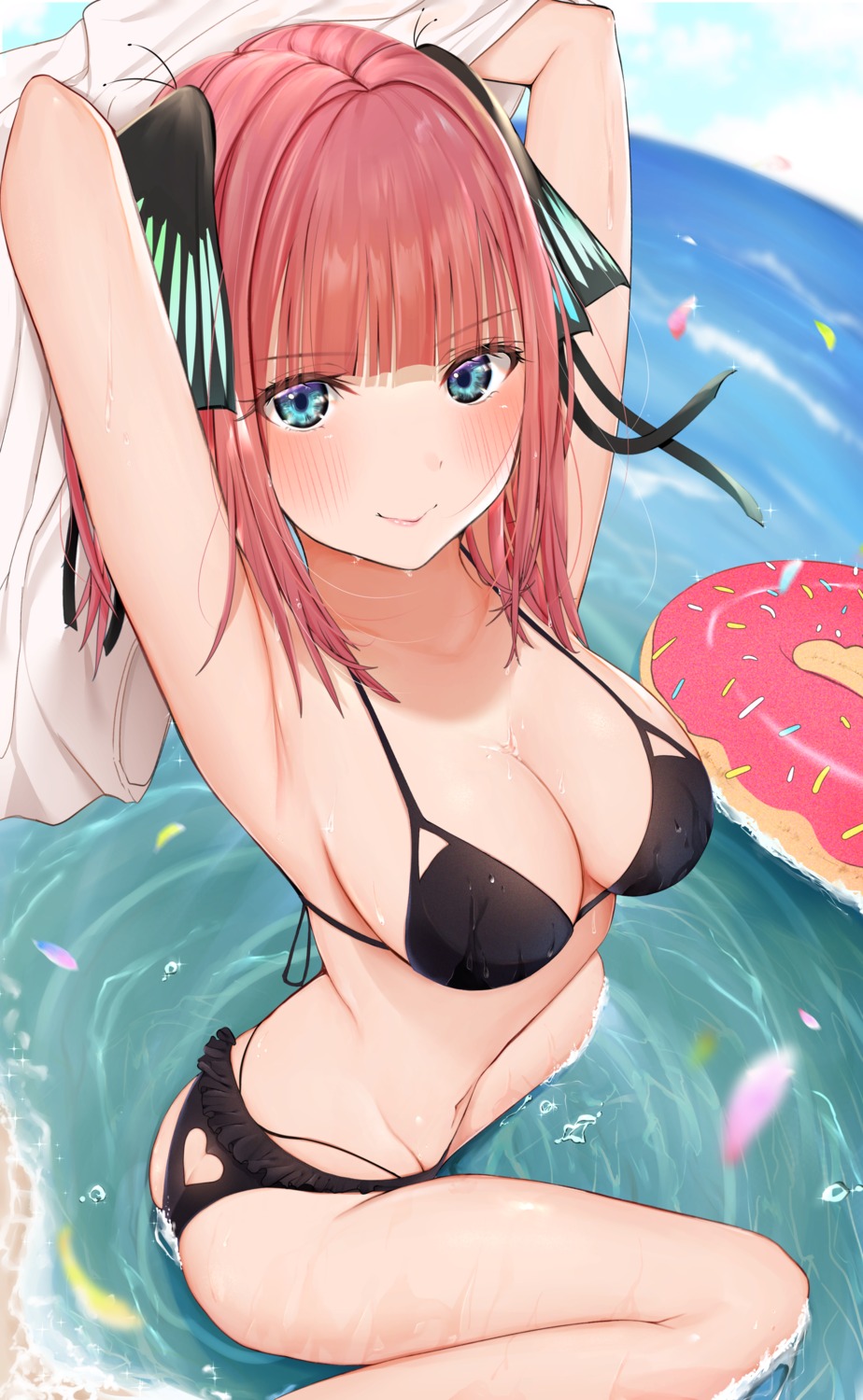 5-toubun_no_hanayome ass bikini nakano_nino swimsuits uiri-na wet