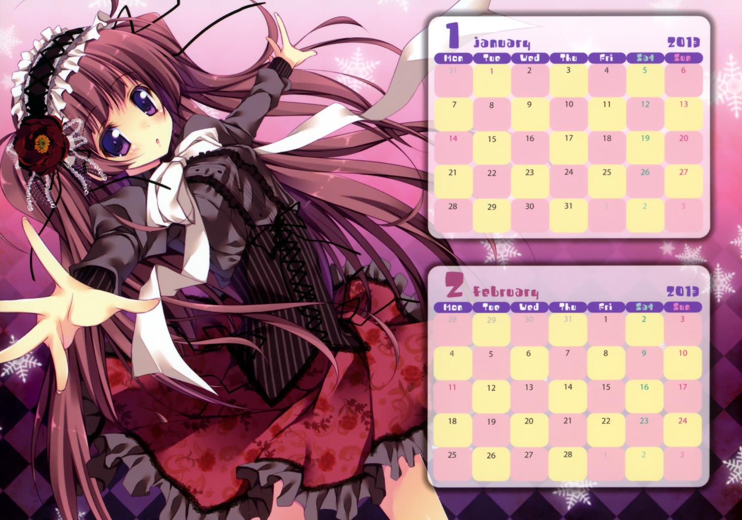 calendar dress gothic_lolita lolita_fashion matsurija nanaroba_hana