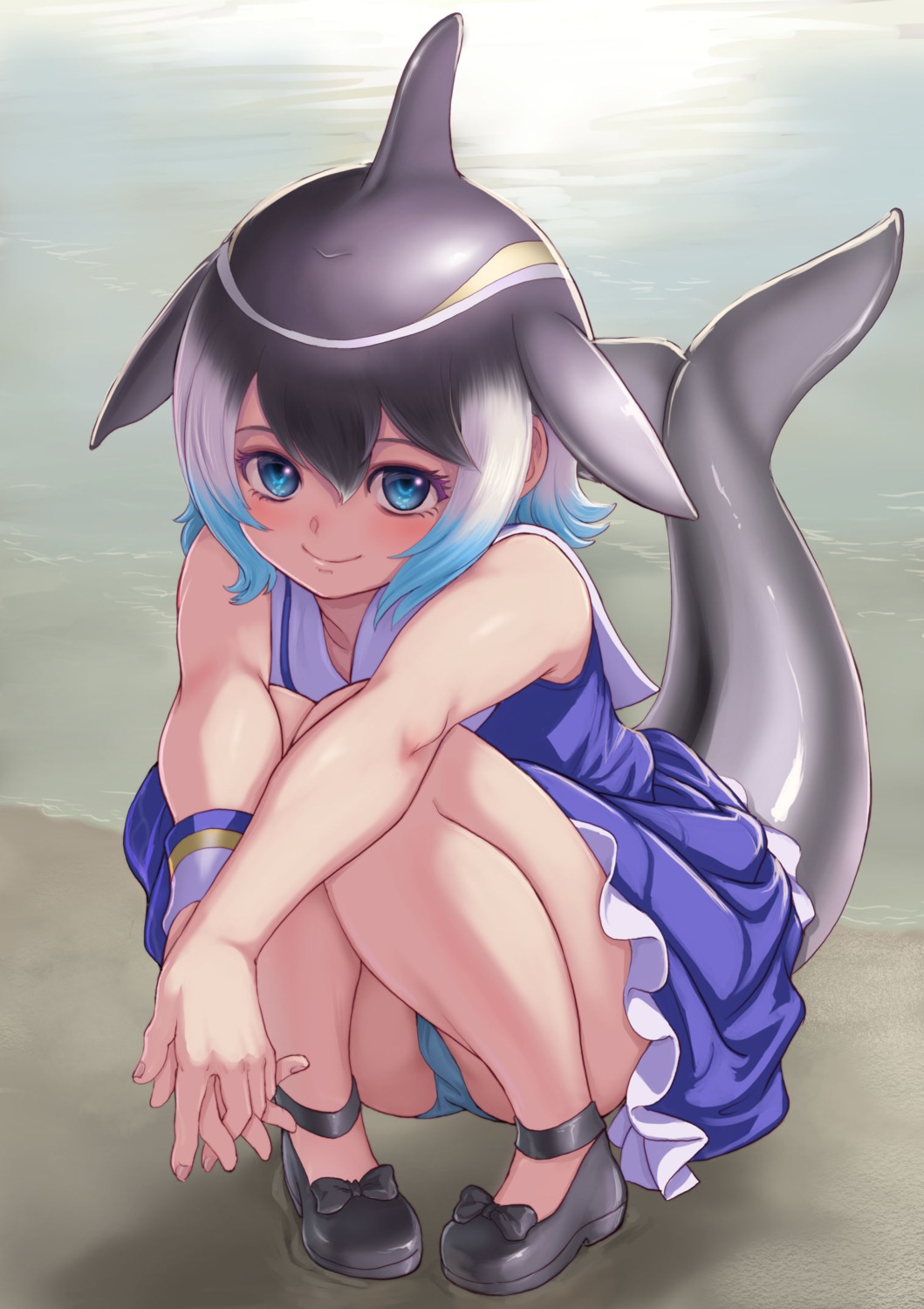 common_dolphin dress kemono_friends kosai_takayuki pantsu skirt_lift tail