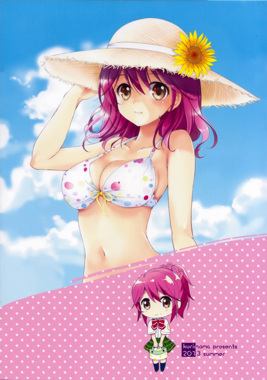 bikini cheria_barnes chibi cleavage kurimomo seifuku swimsuits tales_of tales_of_graces tsukako