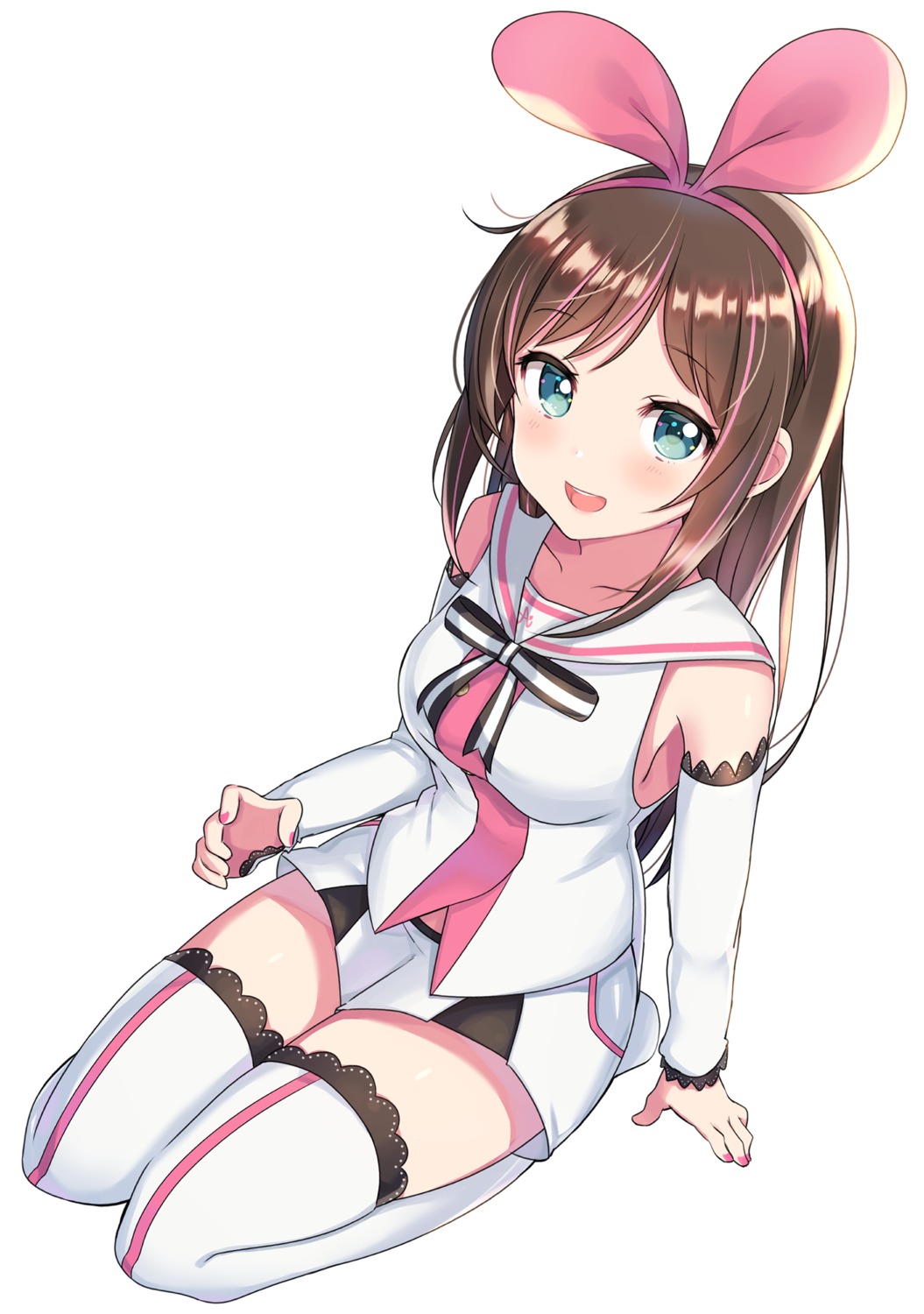 a.i._channel kizuna_ai negi_no_ki thighhighs