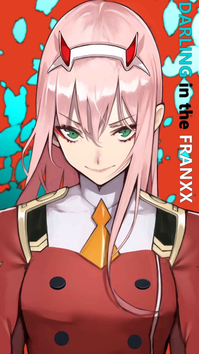 darling_in_the_franxx horns uniform yoshio_(55level) zero_two_(darling_in_the_franxx)