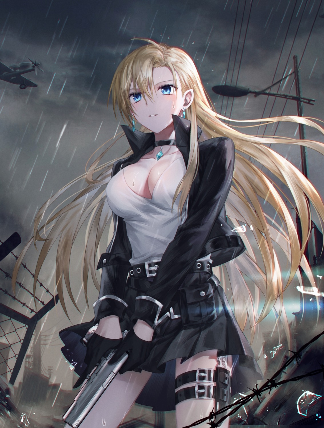 devil_heavens garter gun see_through skirt_lift weapon wet