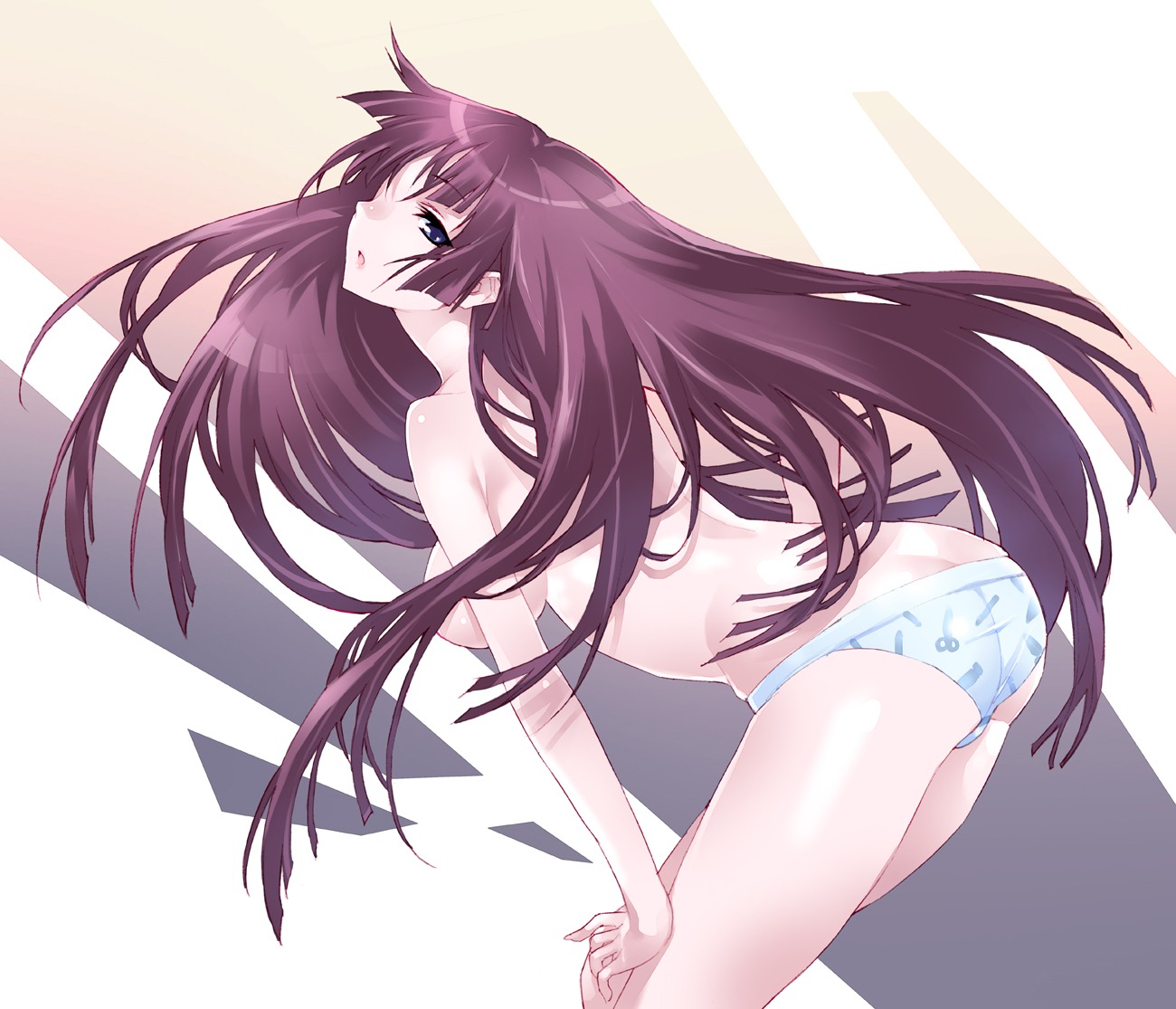 ass bakemonogatari kousaki_rui monogatari_(series) pantsu senjougahara_hitagi topless