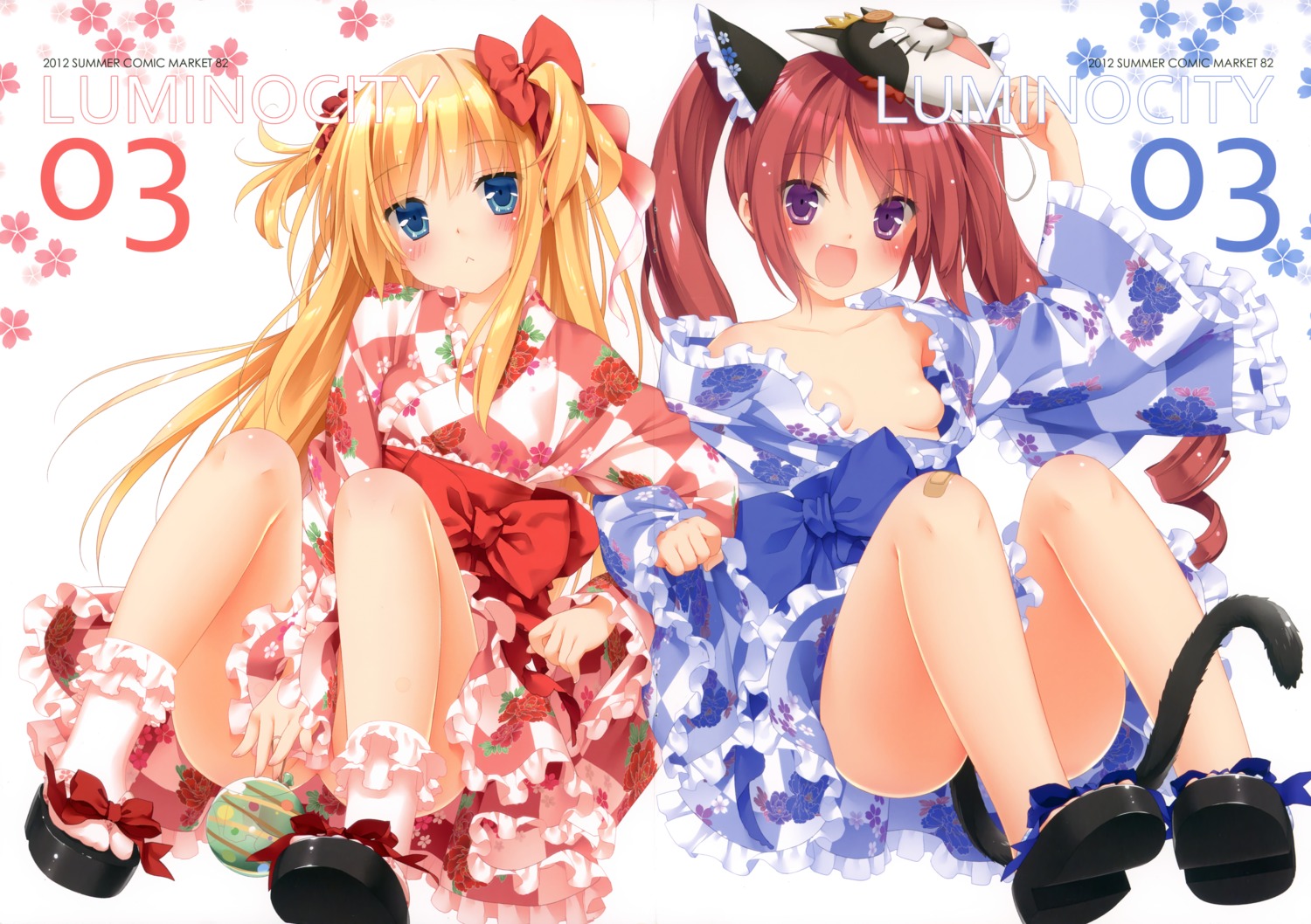 crease hazuki_watora kani_biimu loli lolita_fashion luminocity no_bra nopan open_shirt shimotsuki_potofu tail wa_lolita