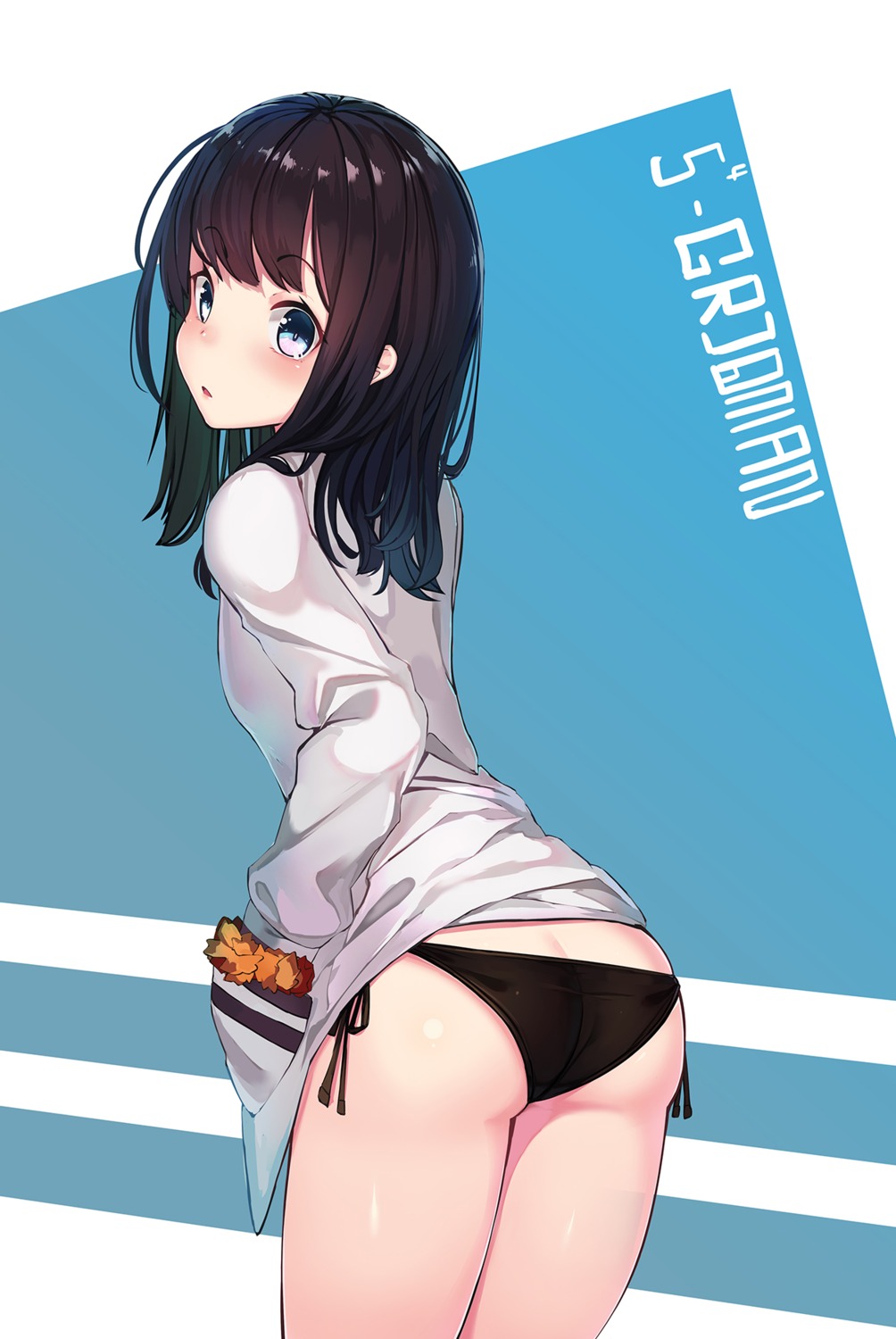 ass natori_youkai pantsu seifuku ssss.gridman string_panties sweater takarada_rikka