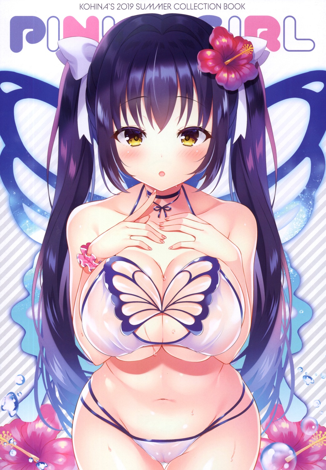 bikini breast_hold cameltoe nanohana_kohina see_through swimsuits