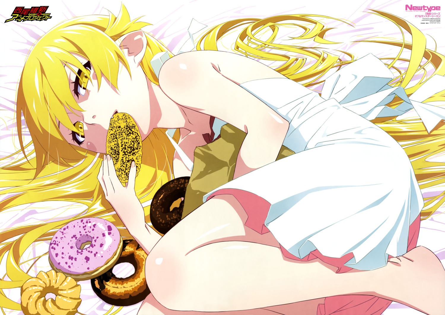 dress monogatari_(series) monogatari_series_off_&_monster_season nagata_hiroto oshino_shinobu pointy_ears summer_dress